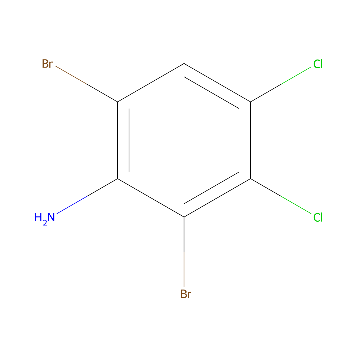 2,6-Dibromo-3,4-dichloroaniline molecular structure, CAS 71642-17-6