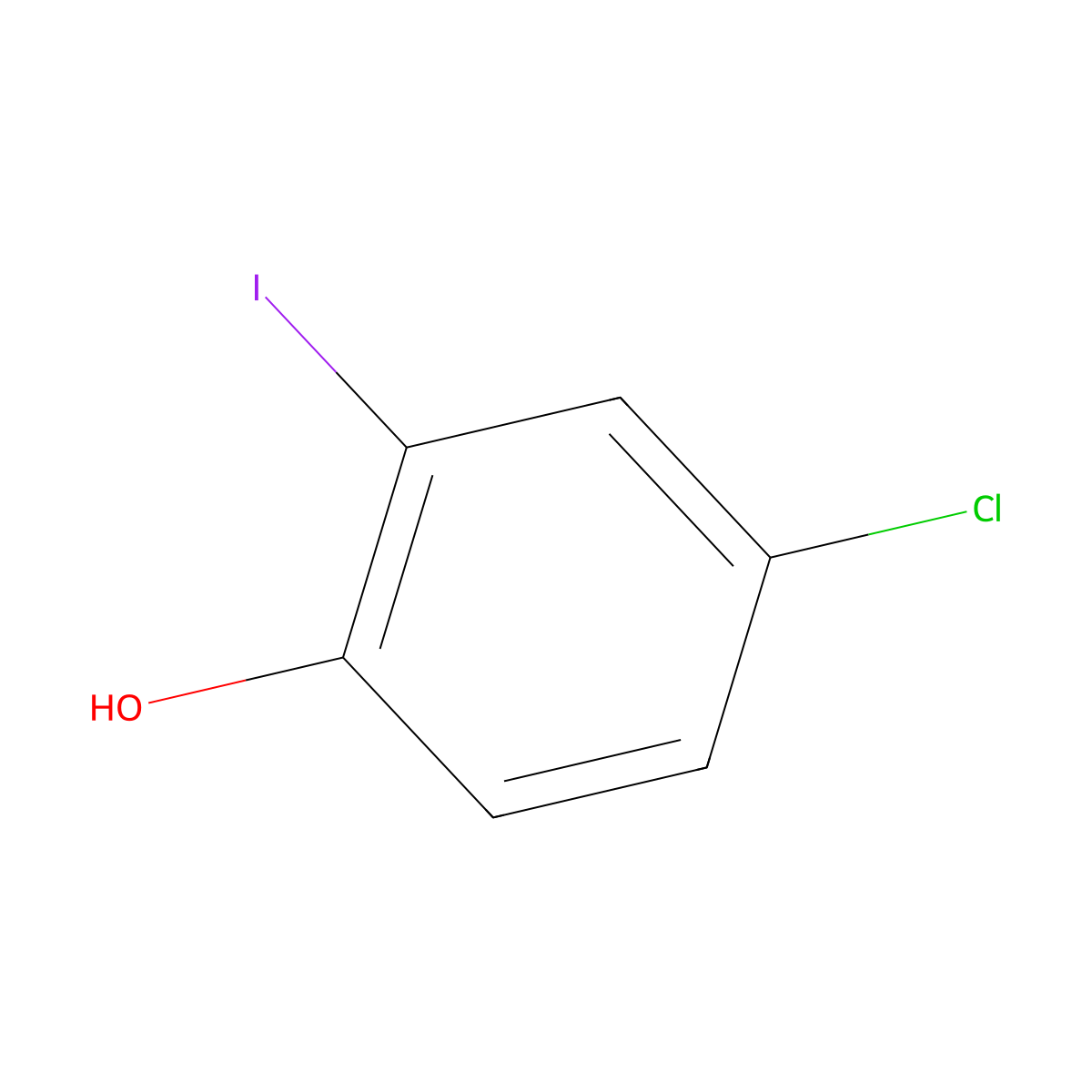 4-Chloro-2-iodophenol molecular structure, CAS 71643-66-8