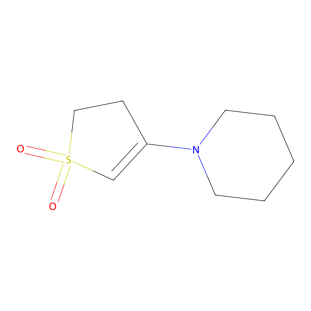 1-(1,1-Dioxido-4,5-dihydro-3-thienyl)piperidine molecular structure, CAS 71643-87-3