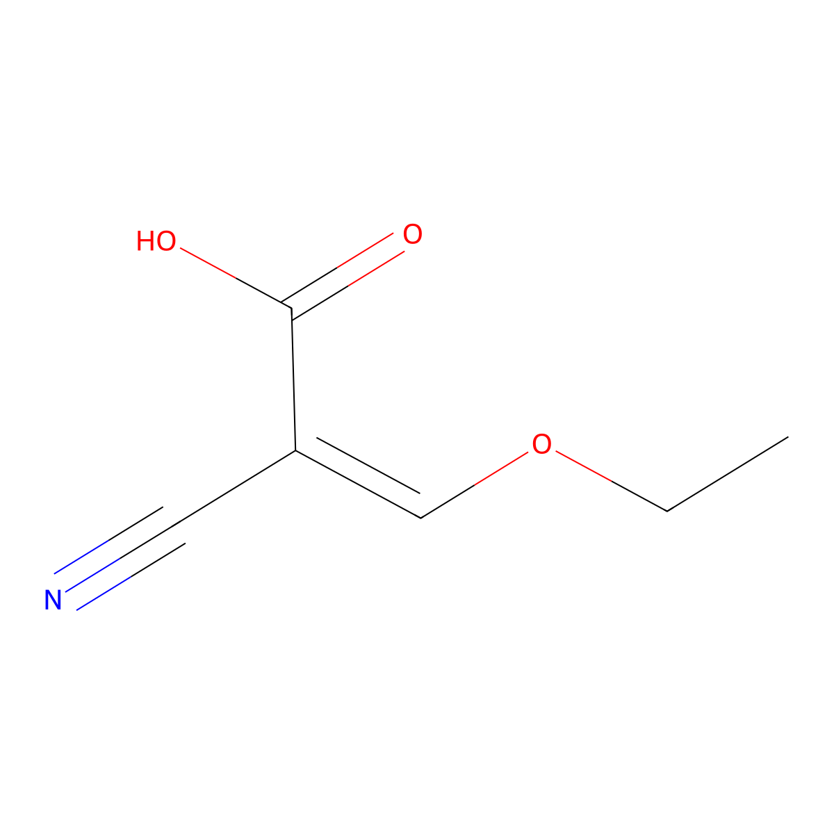 2-Cyano-3-ethoxy-2-propenoic acid molecular structure, CAS 71648-24-3