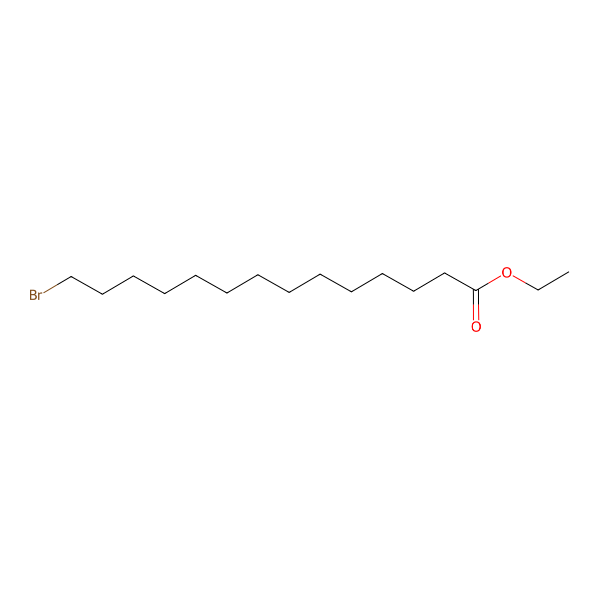 Ethyl bromotetradecanoate molecular structure, CAS 71648-29-8