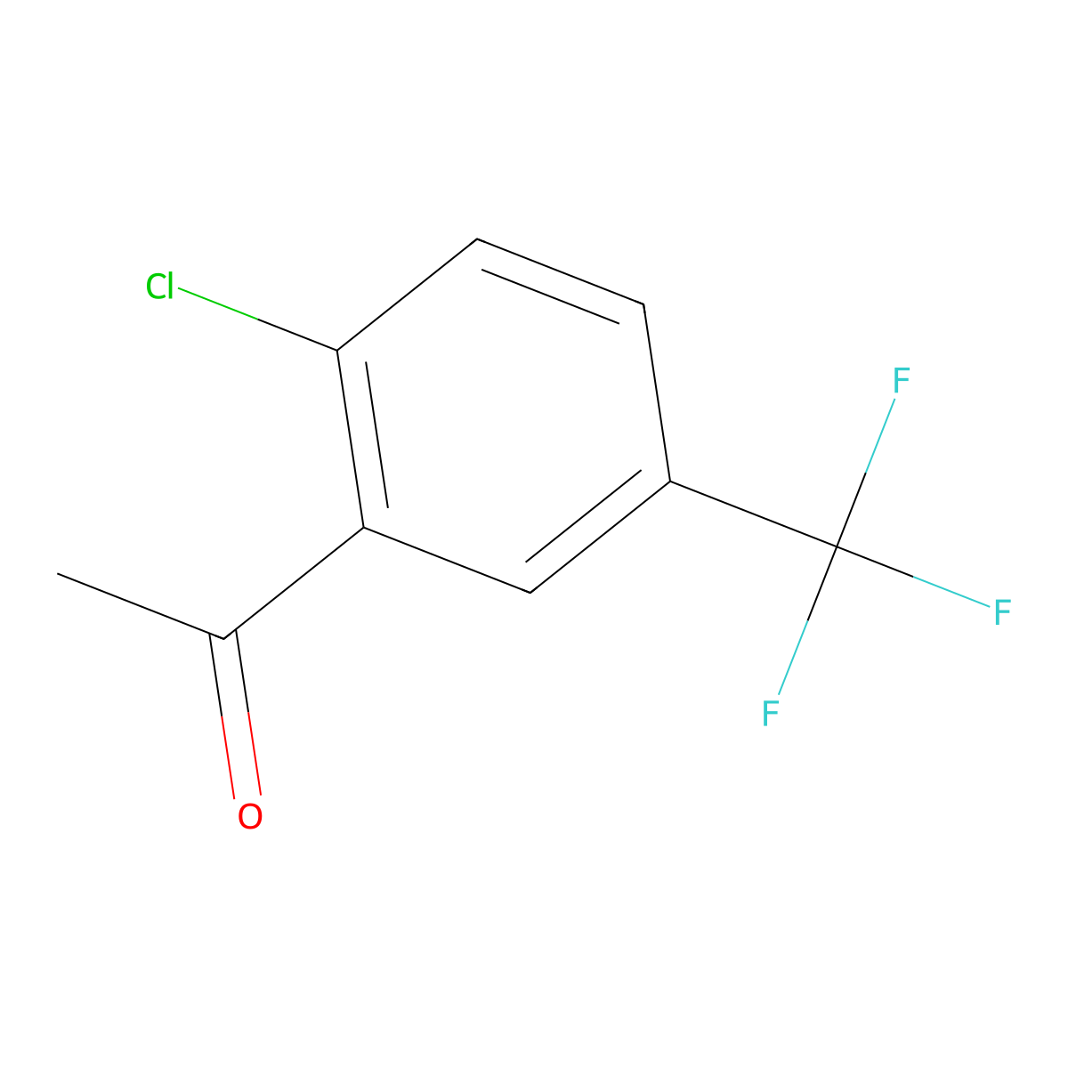 Acetophenone, 2-chloro-5-trifluoromethyl- molecular structure, CAS 71648-45-8