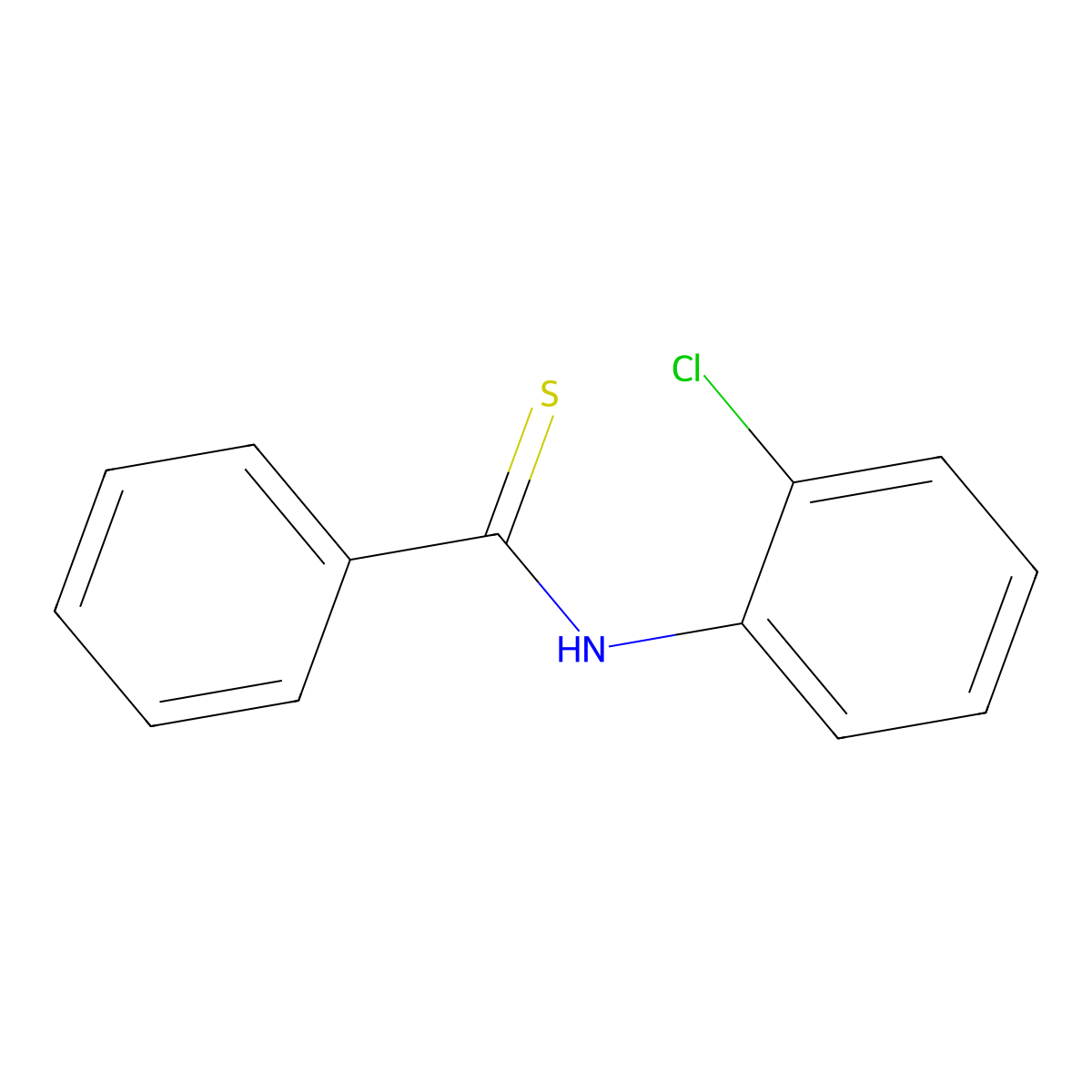 N-(2-chlorophenyl)benzenecarbothioamide molecular structure, CAS 71651-74-6