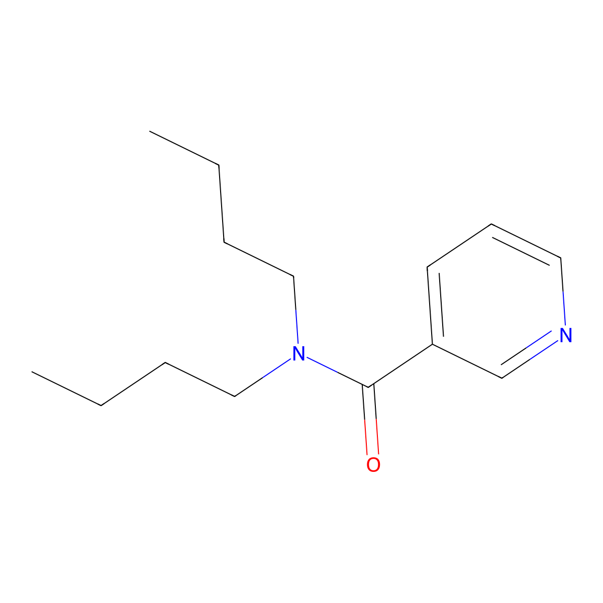 3-Pyridinecarboxamide, N,N-dibutyl- molecular structure, CAS 71653-51-5