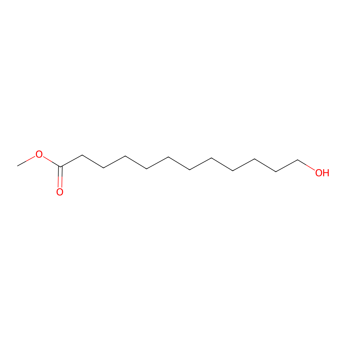 Methyl 12-hydroxydodecanoate molecular structure, CAS 71655-36-2