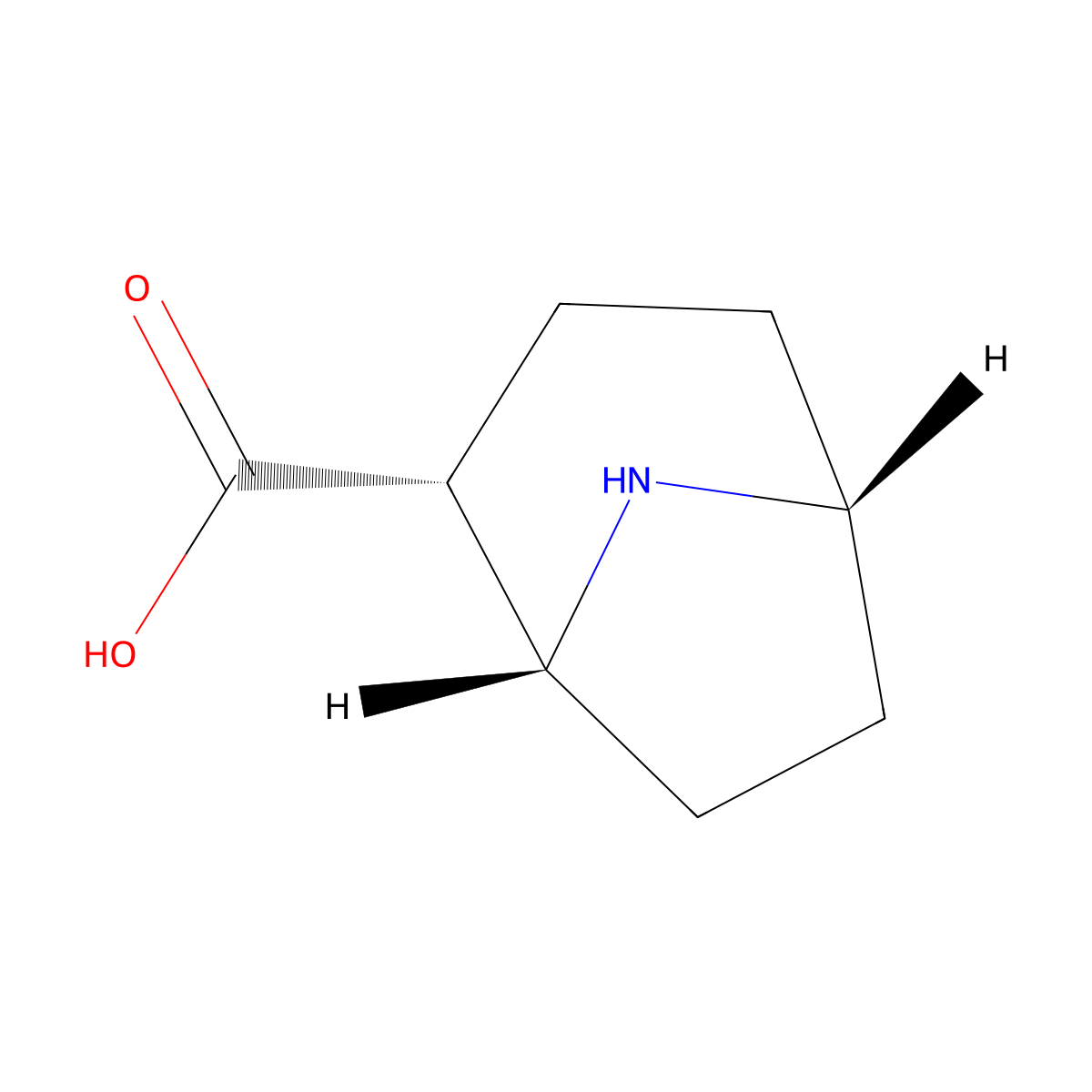 (1R,2R,5R)-8-Azabicyclo[3.2.1]octane-2-carboxylic acid molecular structure, CAS 71656-74-1