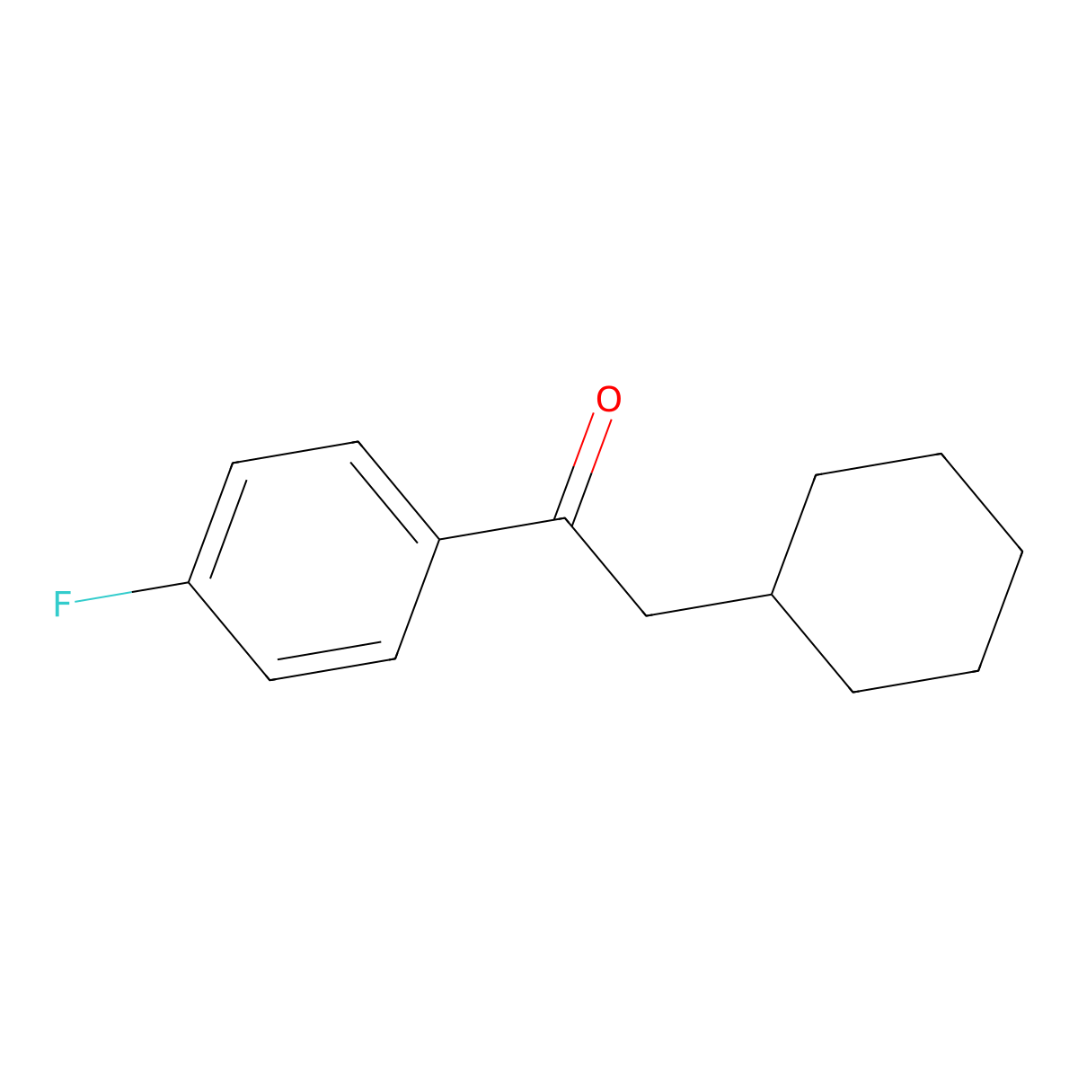 2-Cyclohexyl-1-(4-fluorophenyl)ethanone molecular structure, CAS 71666-48-3
