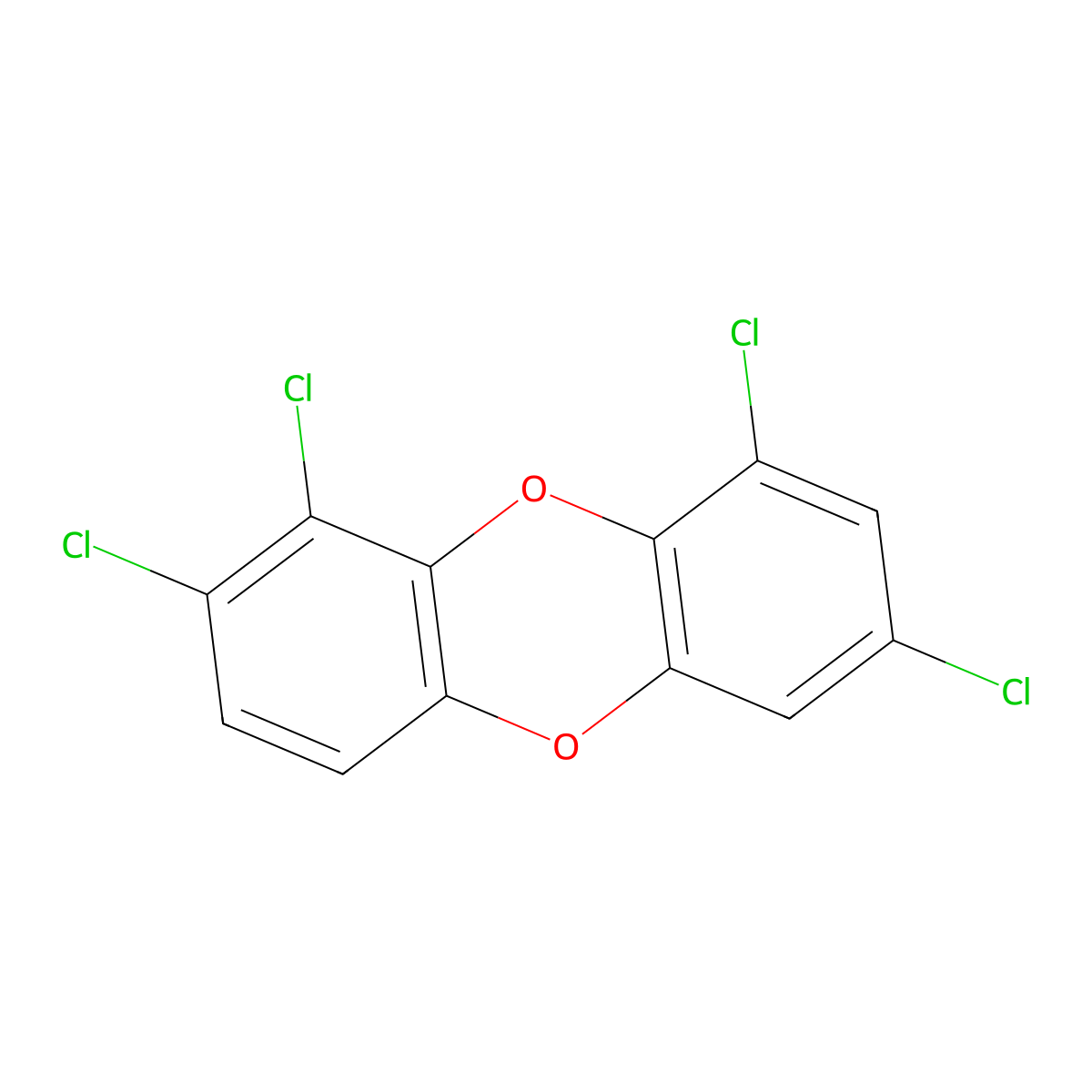 1,2,7,9-Tetrachlorodibenzo-p-dioxin molecular structure, CAS 71669-23-3