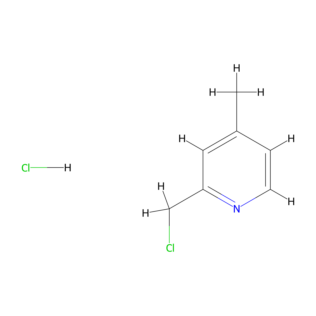 2-(Chloromethyl)-4-methylpyridine hydrochloride molecular structure, CAS 71670-71-8