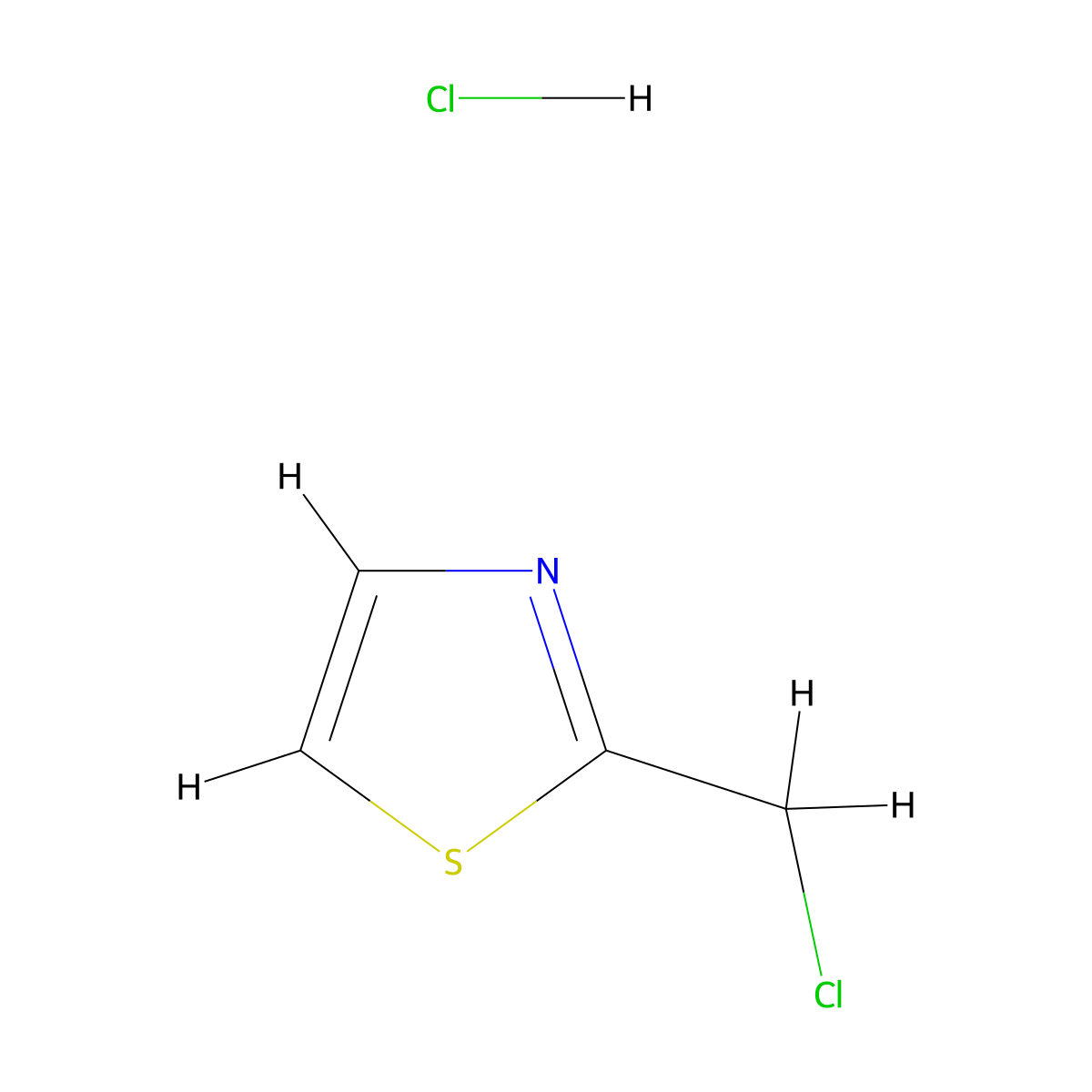 2-(Chloromethyl)thiazole hydrochloride molecular structure, CAS 71670-79-6