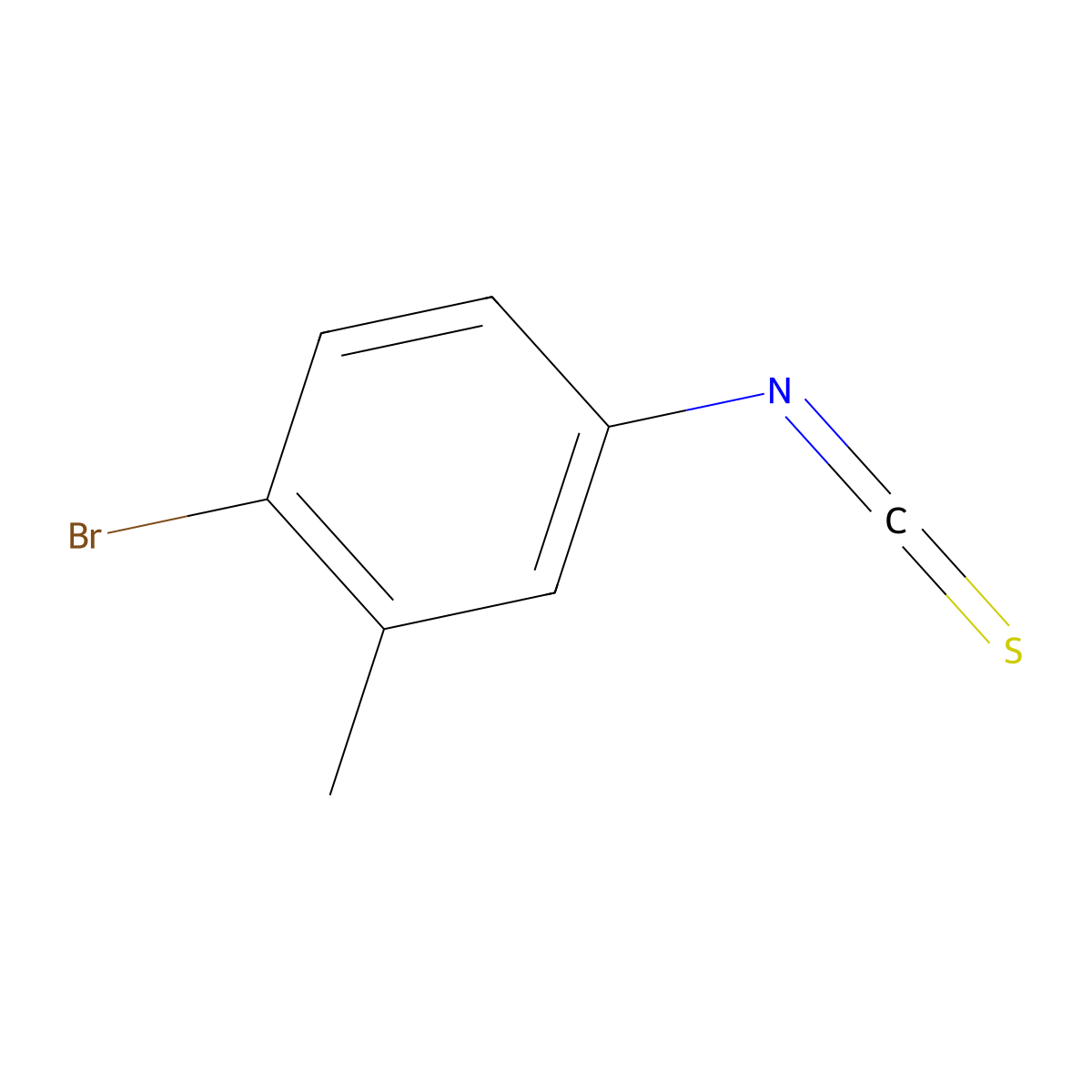 1-Bromo-4-isothiocyanato-2-methylbenzene molecular structure, CAS 71672-88-3