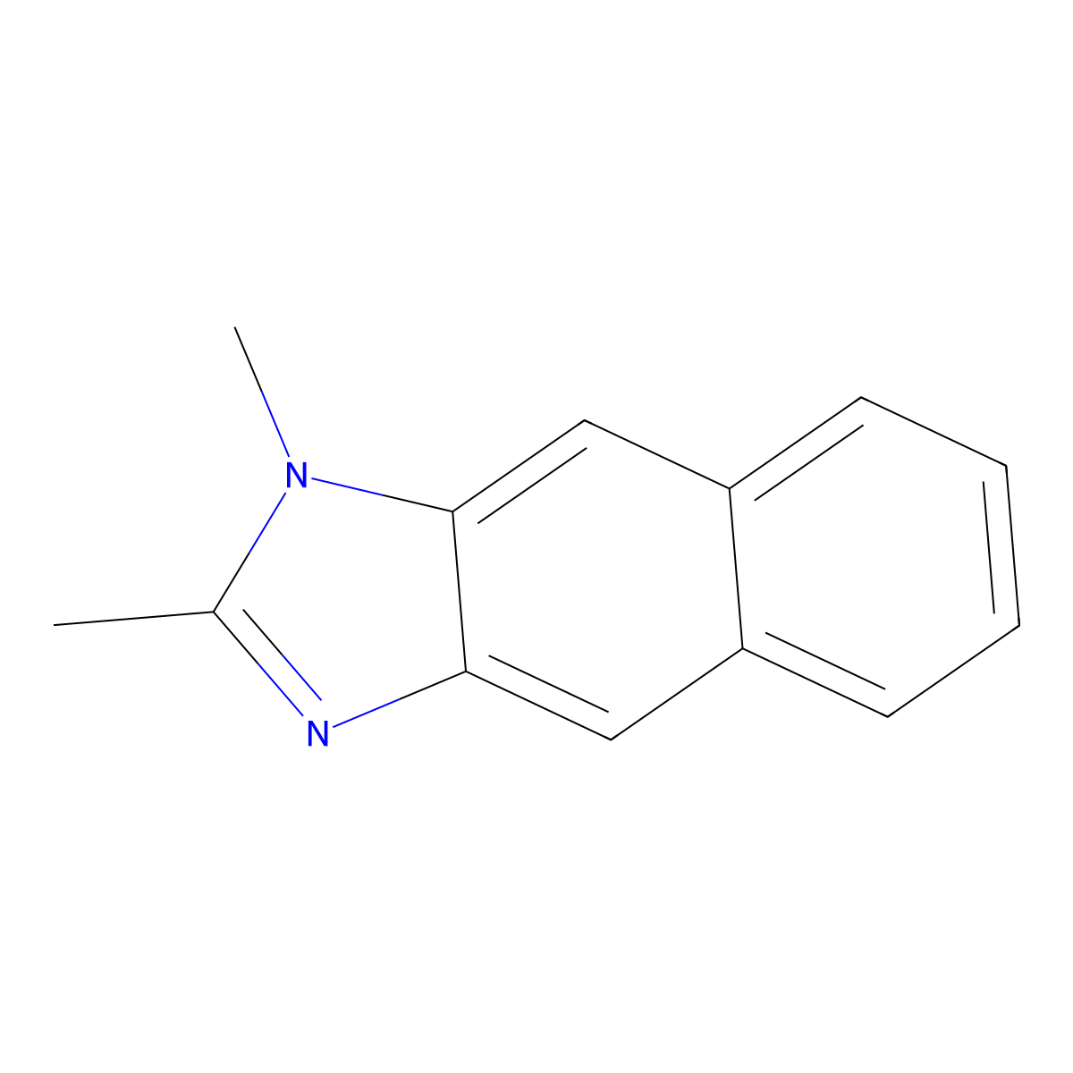 1,2-dimethyl-1H-naphtho[2,3-d]imidazole molecular structure, CAS 71675-75-7