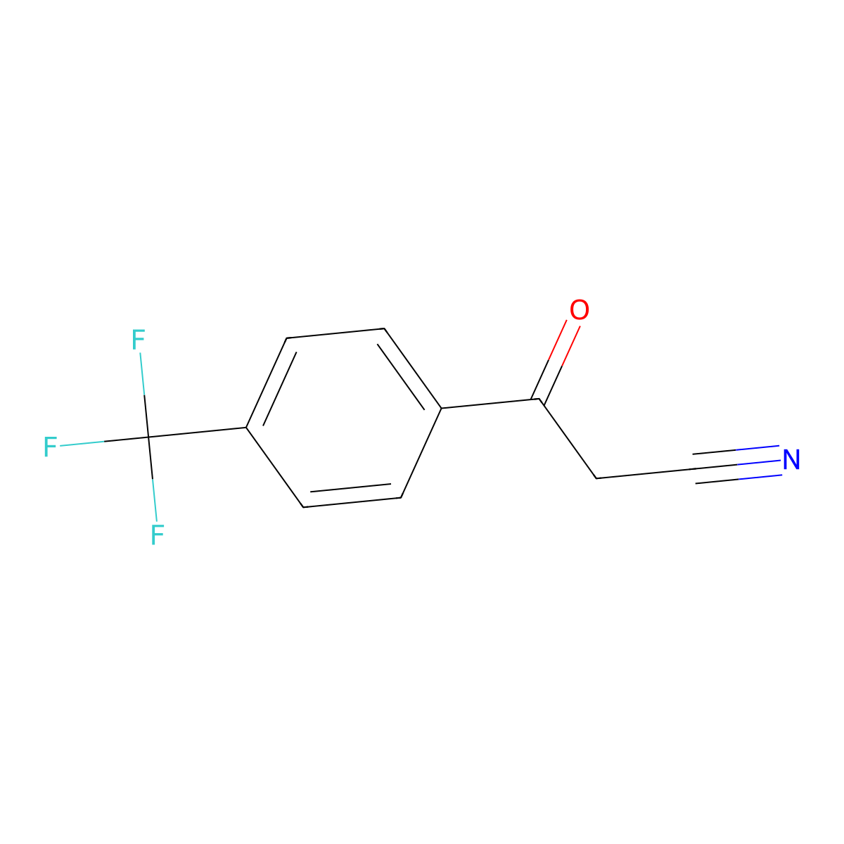 3-Oxo-3-[4-(trifluoromethyl)phenyl]propanenitrile molecular structure, CAS 71682-94-5