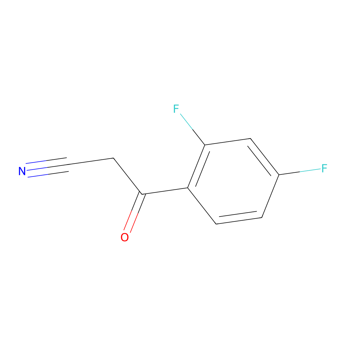 3-(2,4-Difluorophenyl)-3-oxopropanenitrile molecular structure, CAS 71682-95-6