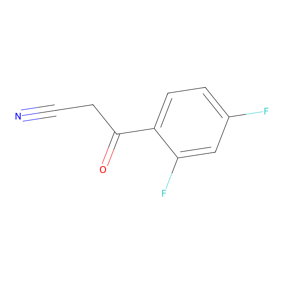 3-(2,4-Difluorophenyl)-3-oxopropanenitrile molecular structure, CAS 71682-95-6