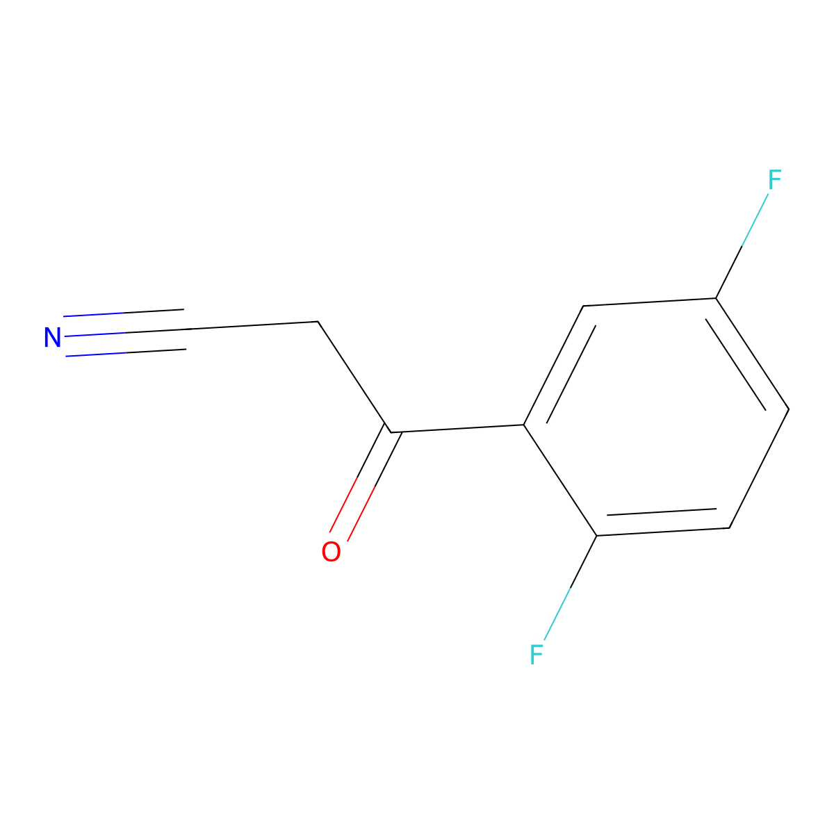 3-(2,5-Difluorophenyl)-3-oxopropanenitrile molecular structure, CAS 71682-96-7