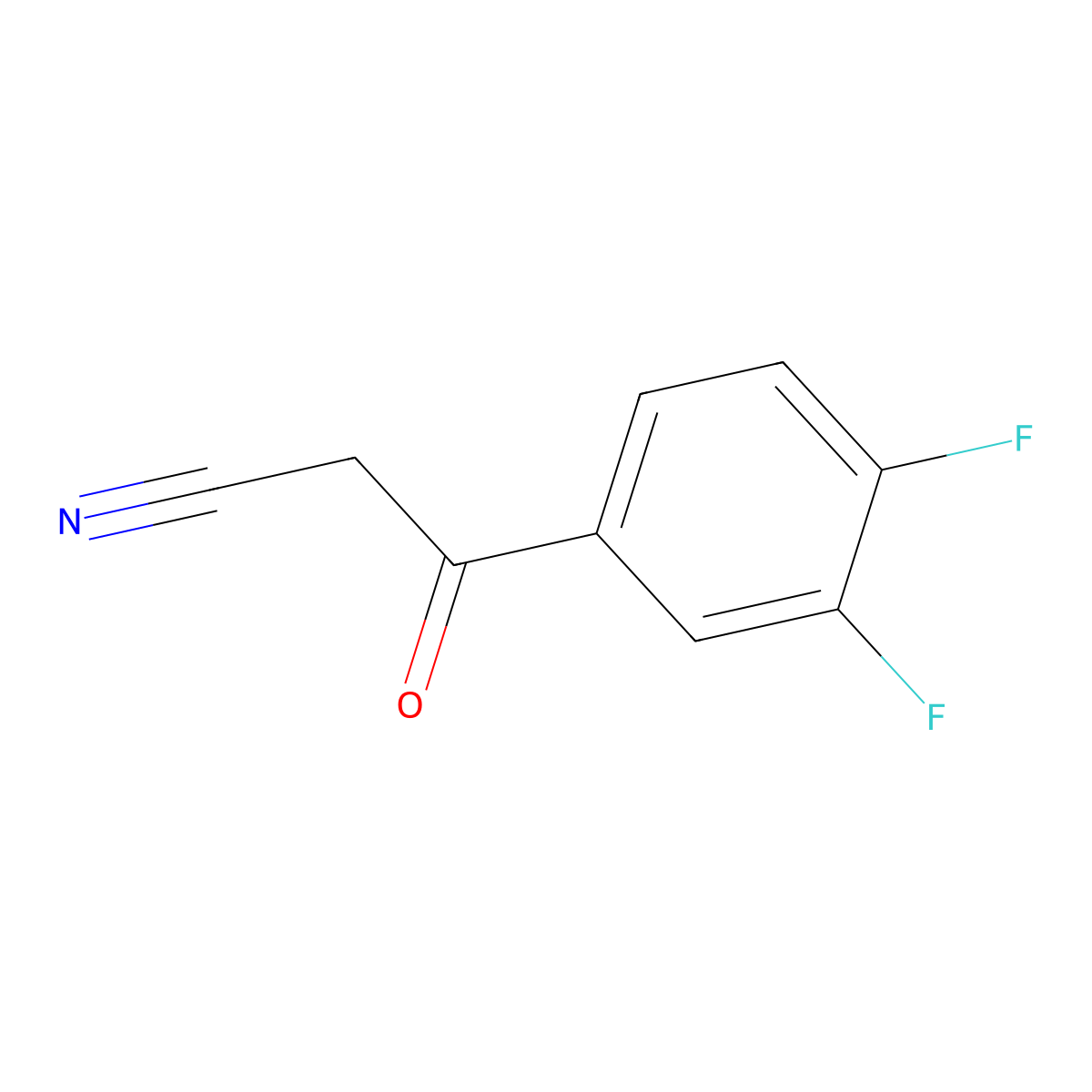 3,4-Difluorobenzoylacetonitrile molecular structure, CAS 71682-97-8