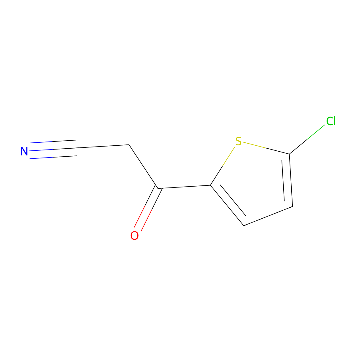 3-(5-Chlorothiophen-2-yl)-3-oxopropanenitrile molecular structure, CAS 71683-01-7