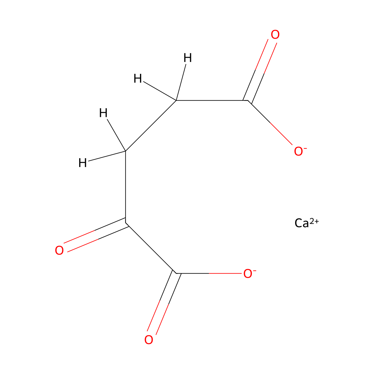 Calcium oxoglurate molecular structure, CAS 71686-01-6