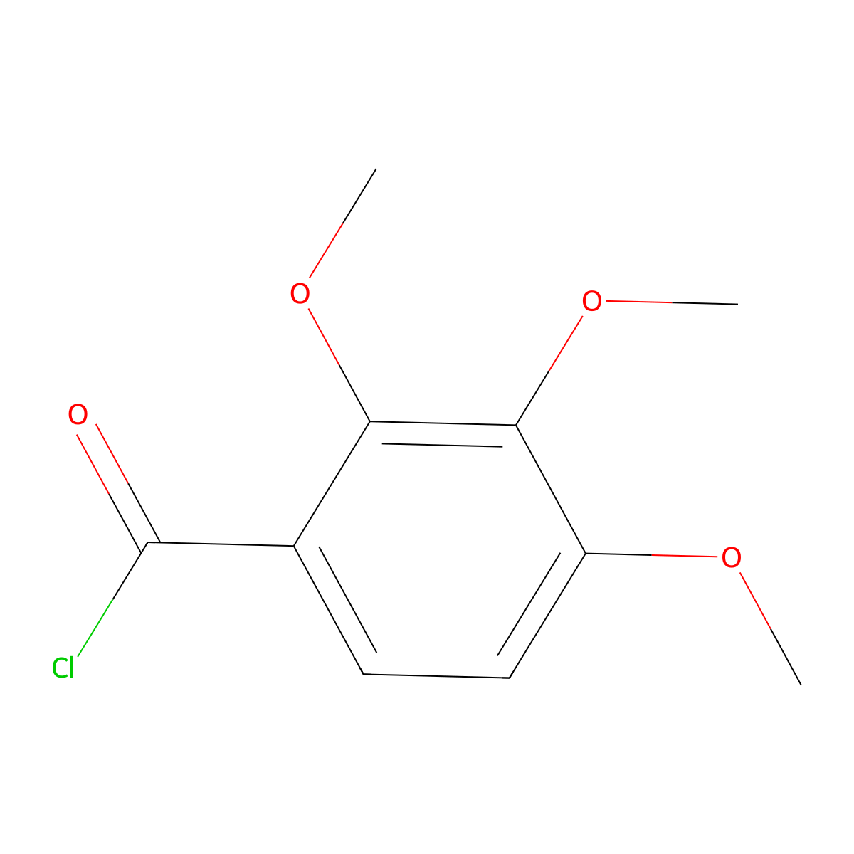 2,3,4-Trimethoxybenzoyl chloride molecular structure, CAS 7169-07-5