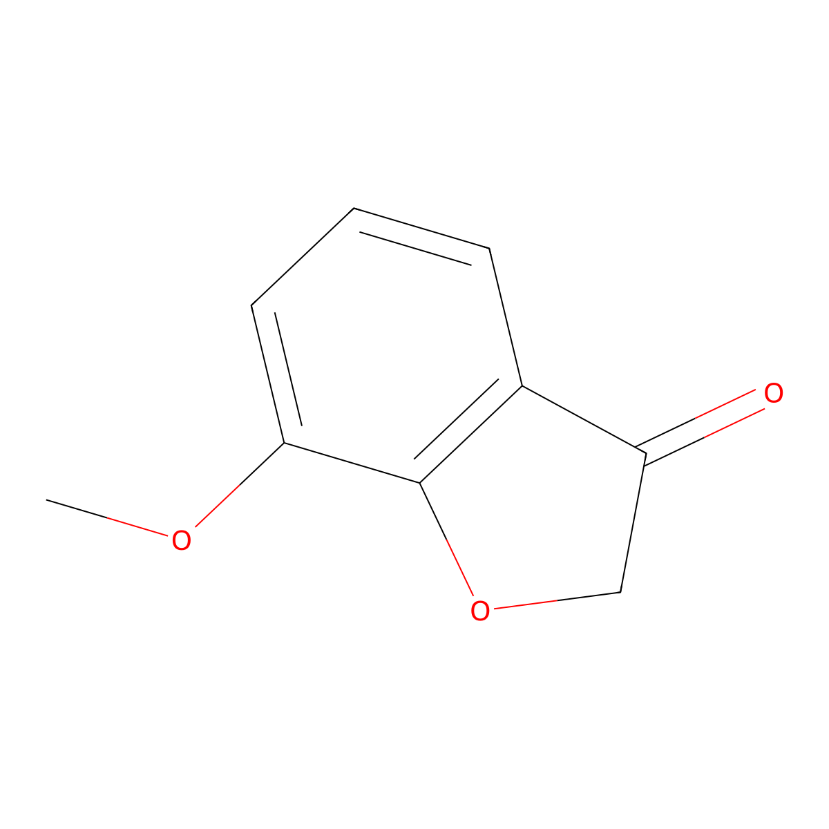 7-Methoxybenzofuran-3(2H)-one molecular structure, CAS 7169-37-1