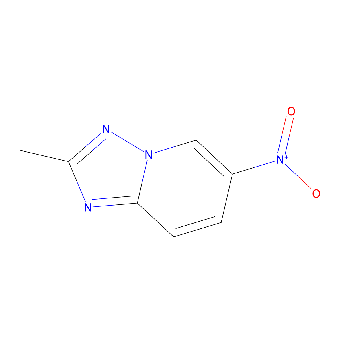 2-Methyl-6-nitro-[1,2,4]triazolo[1,5-a]pyridine molecular structure, CAS 7169-92-8