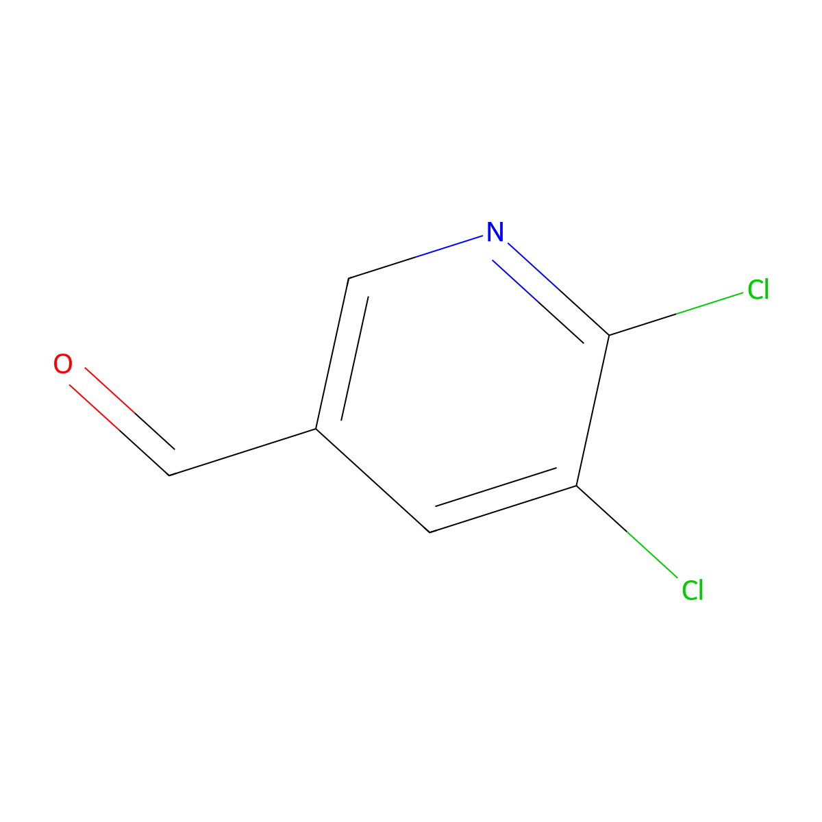 5,6-Dichloropyridine-3-carbaldehyde molecular structure, CAS 71690-05-6