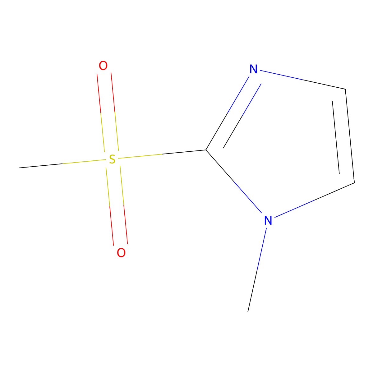 1-Methyl-2-methylsulfonylimidazole molecular structure, CAS 71691-71-9