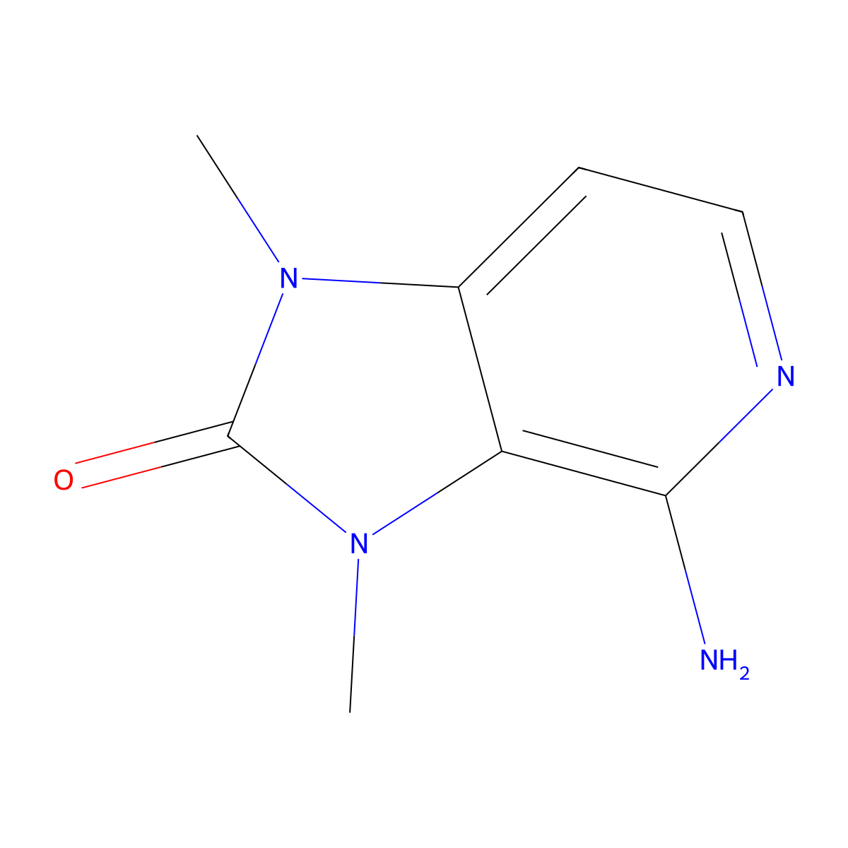 4-amino-1,3-dimethyl-1,3-dihydro-2H-imidazo[4,5-c]pyridin-2-one molecular structure, CAS 71692-24-5