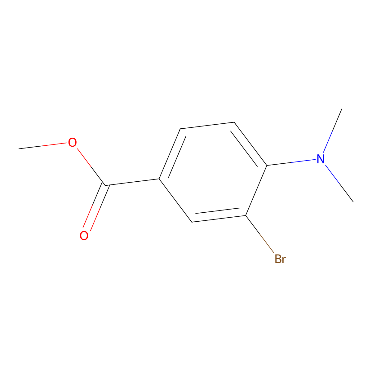 Methyl 3-bromo-4-(dimethylamino)benzoate molecular structure, CAS 71695-21-1