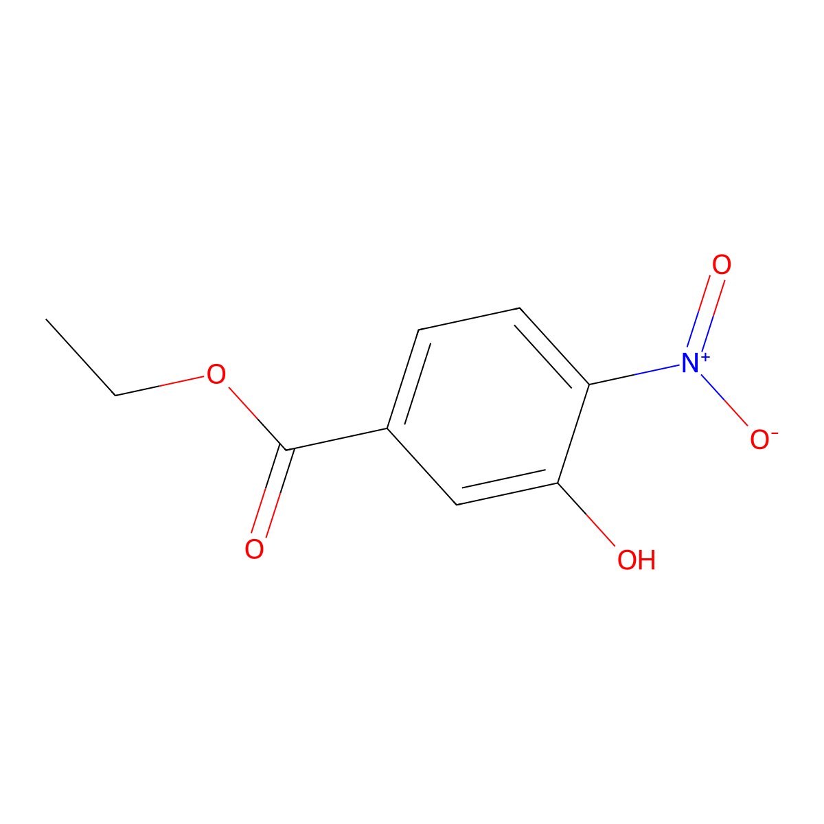 Ethyl 3-hydroxy-4-nitrobenzoate molecular structure, CAS 717-01-1