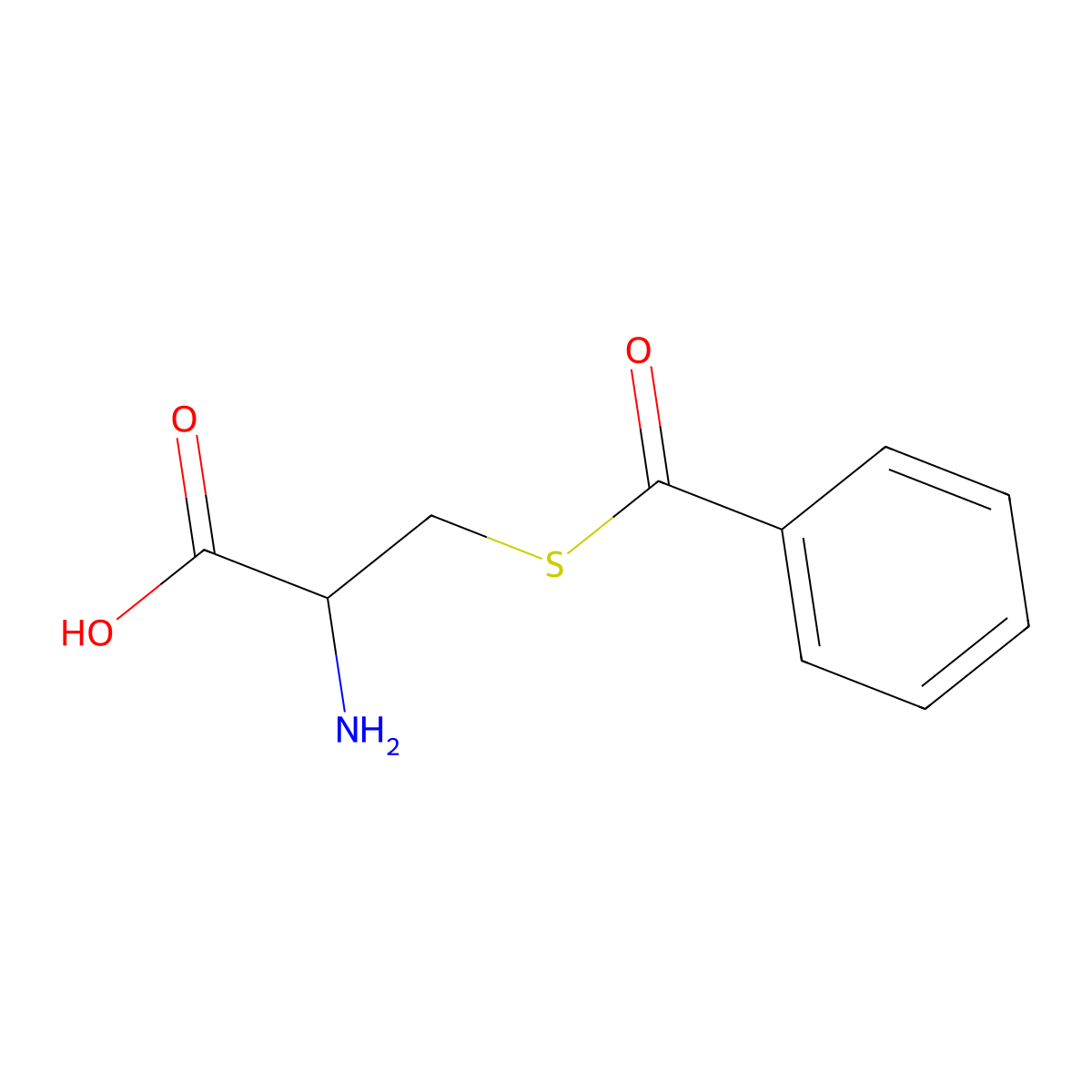 S-benzoylcysteine molecular structure, CAS 717-19-1