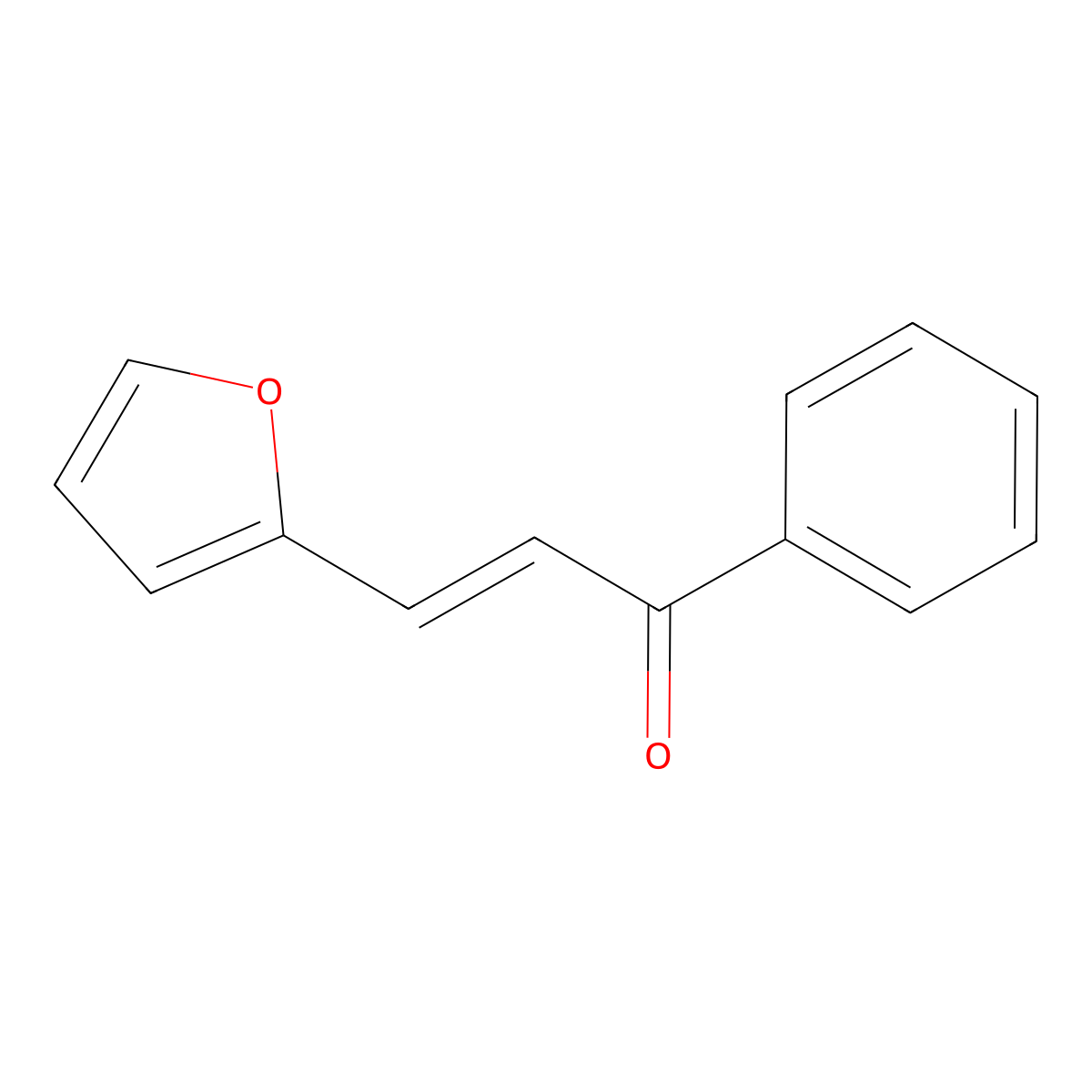 Acrylophenone, 3-(2-furyl)- molecular structure, CAS 717-21-5