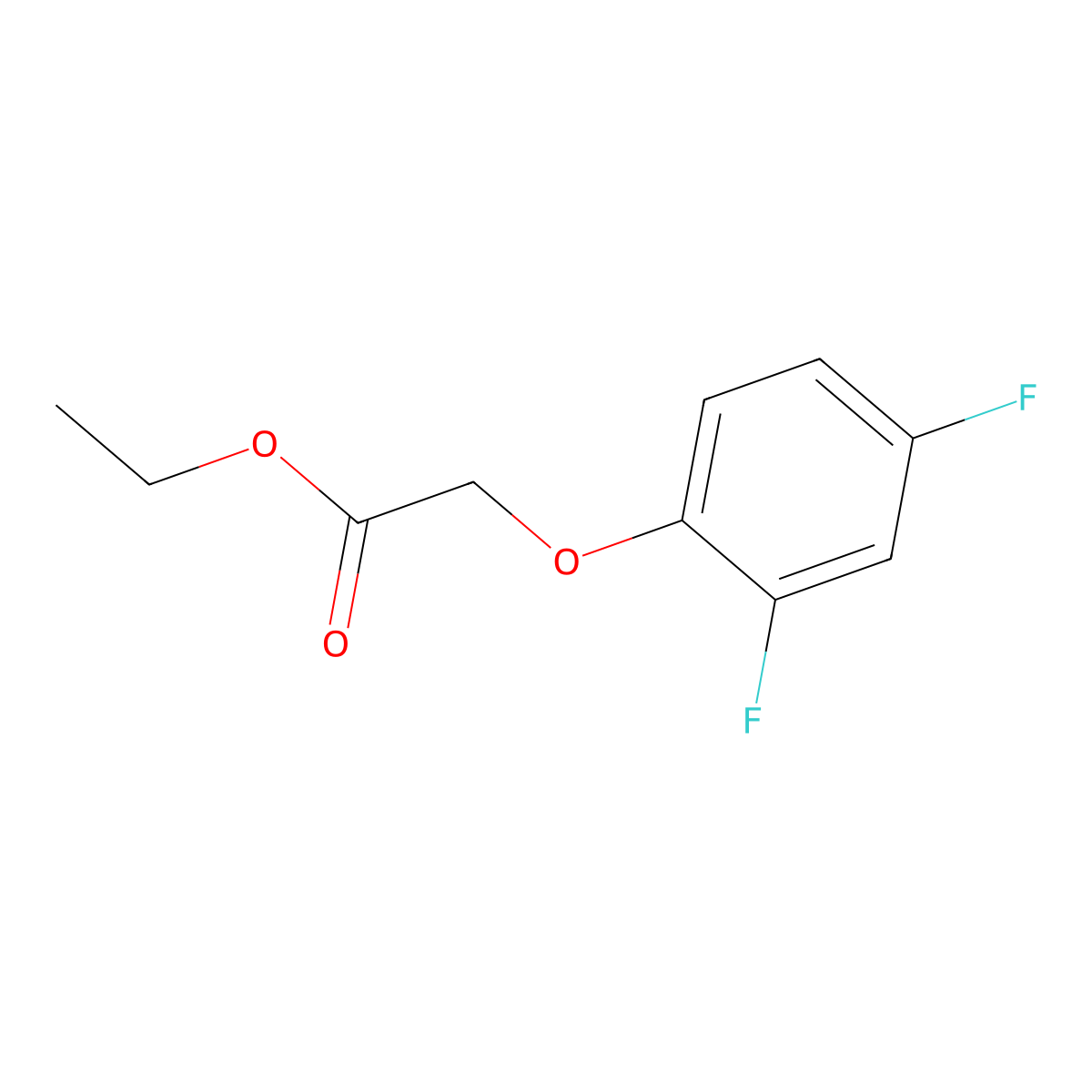 Ethyl 2-(2,4-difluorophenoxy)acetate molecular structure, CAS 717-30-6