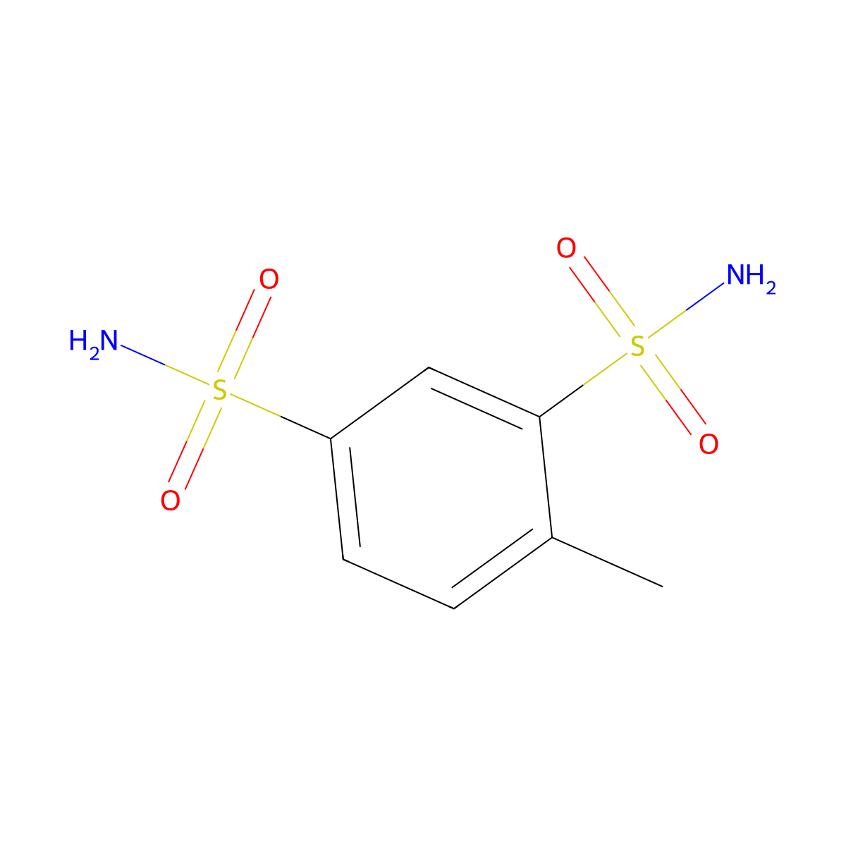 Toluene-2,4-disulfonamide molecular structure, CAS 717-44-2