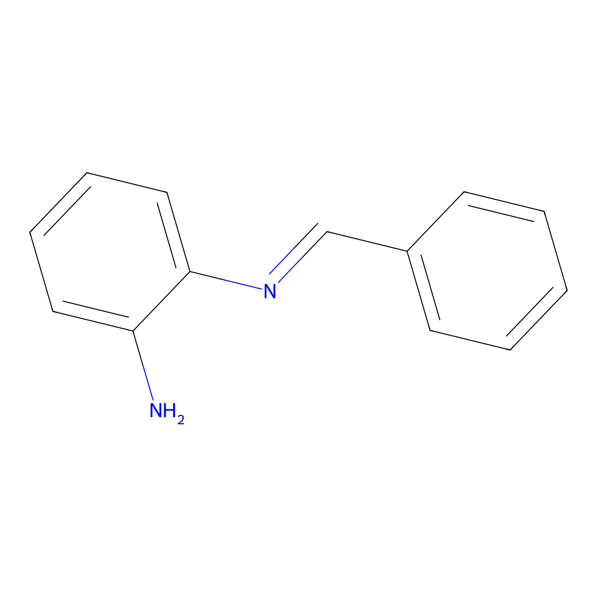 2-(Benzylideneamino)aniline molecular structure, CAS 717-57-7