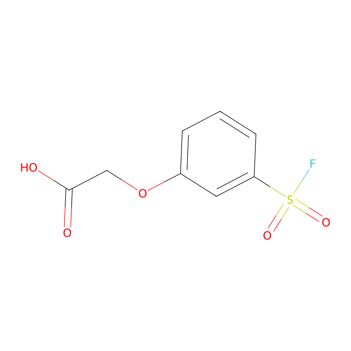 2-[3-(Fluorosulfonyl)phenoxy]aceticacid molecular structure, CAS 717-66-8