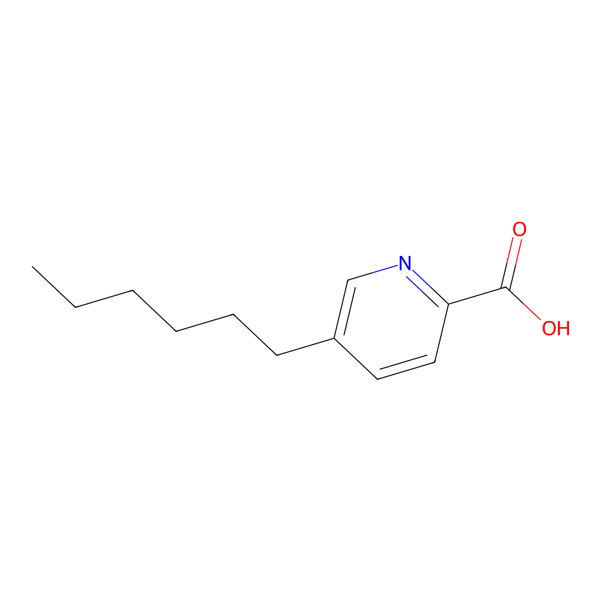 Picolinic acid, 5-hexyl- molecular structure, CAS 717-83-9