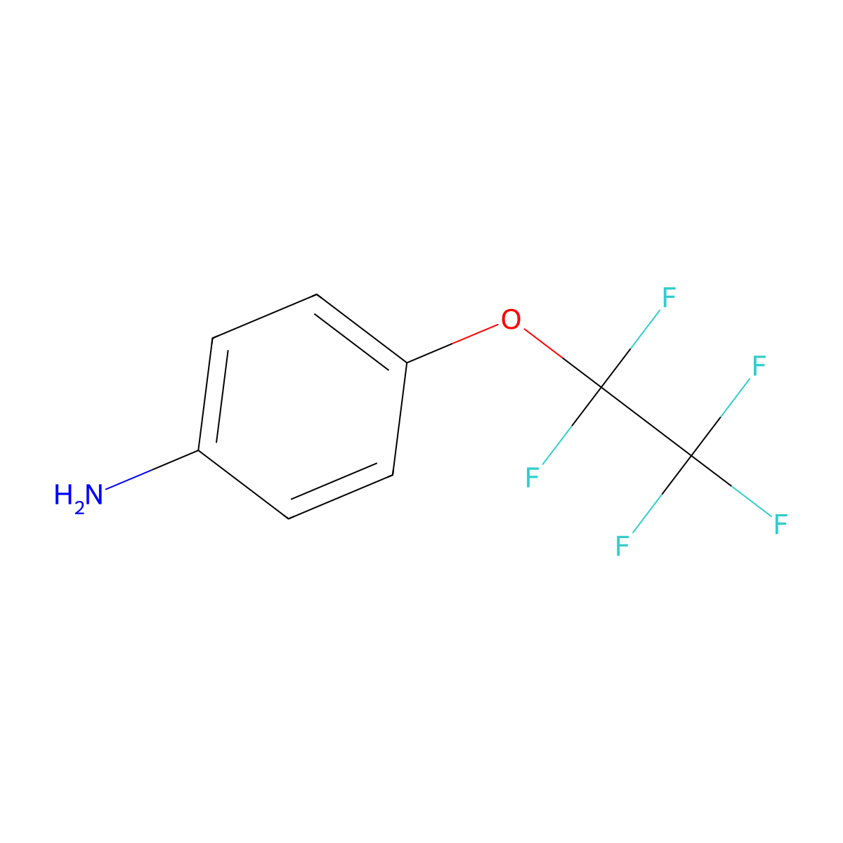 4-(Pentafluoroethoxy)aniline molecular structure, CAS 717-85-1