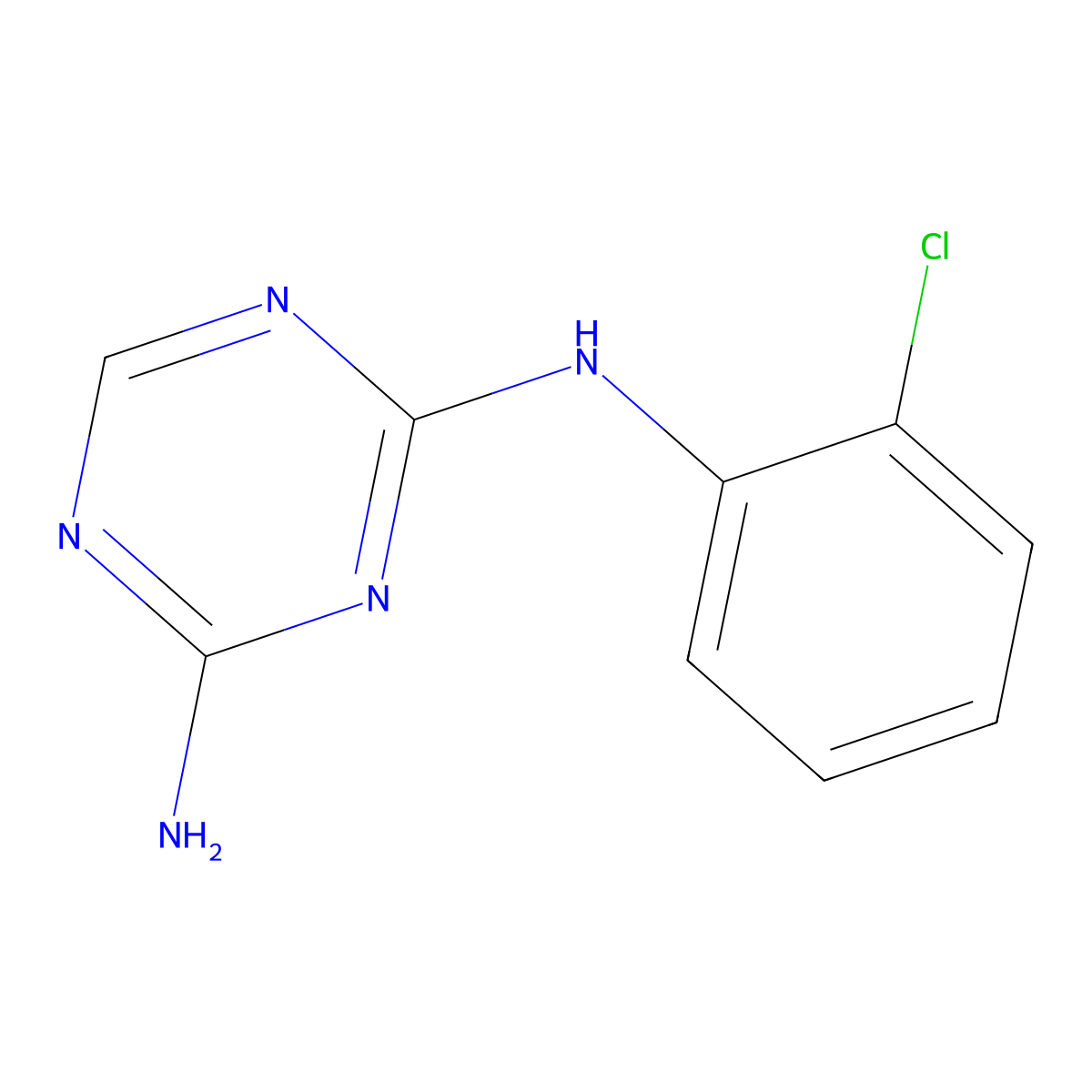 N-(2-Chlorophenyl)-1,3,5-triazine-2,4-diamine molecular structure, CAS 717-92-0