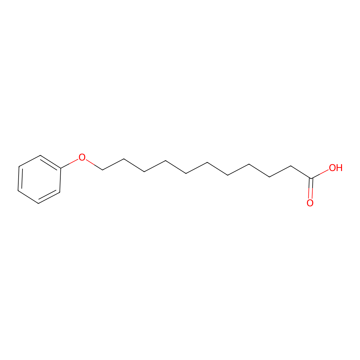11-Phenoxyundecanoic acid molecular structure, CAS 7170-44-7