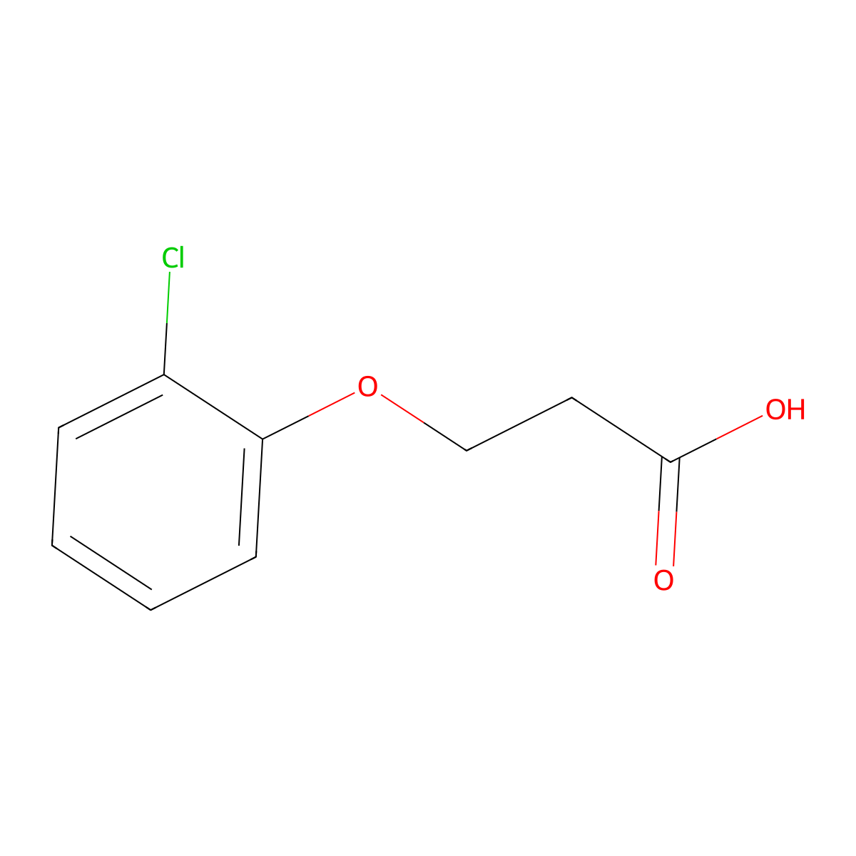 3-(2-Chlorophenoxy)propionic acid molecular structure, CAS 7170-45-8