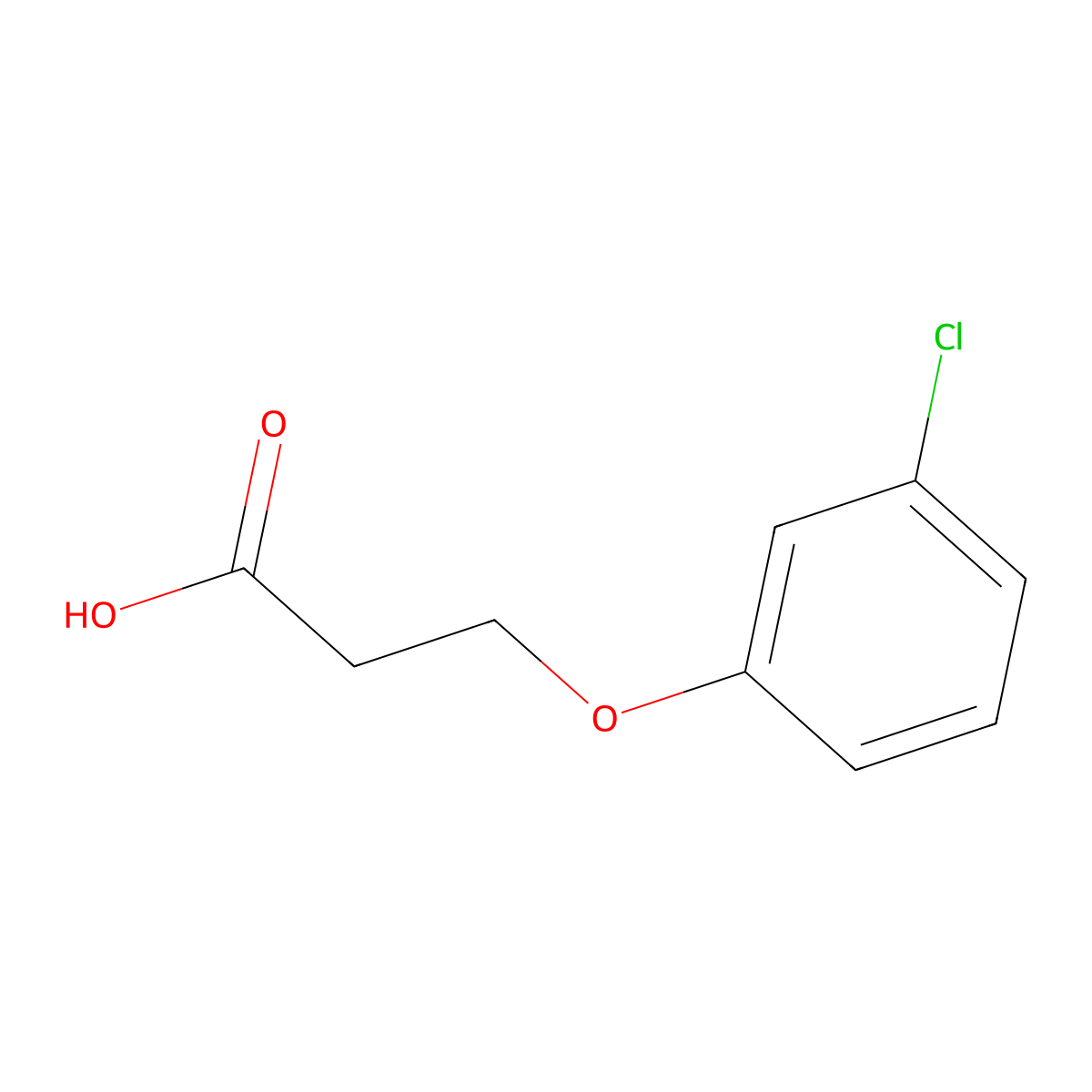 3-(3-Chlorophenoxy)propionic acid molecular structure, CAS 7170-50-5