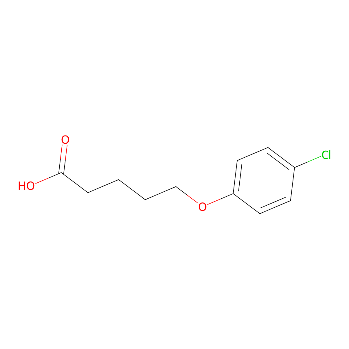5-(4-Chloro-phenoxy)-pentanoic acid molecular structure, CAS 7170-55-0