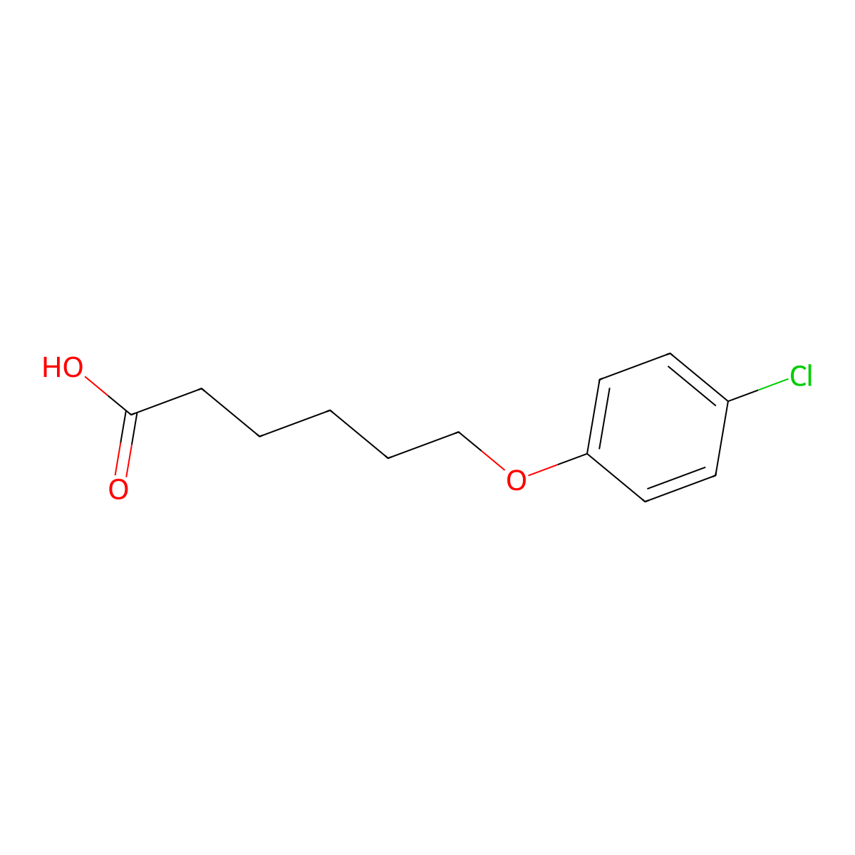 6-(4-Chlorophenoxy)hexanoic acid molecular structure, CAS 7170-56-1