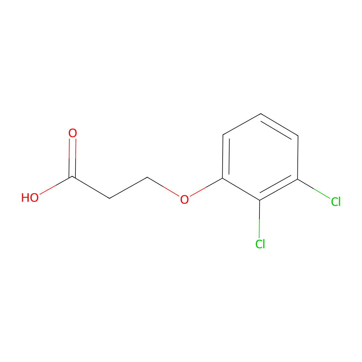 3-(2,3-Dichlorophenoxy)propanoic acid molecular structure, CAS 7170-58-3