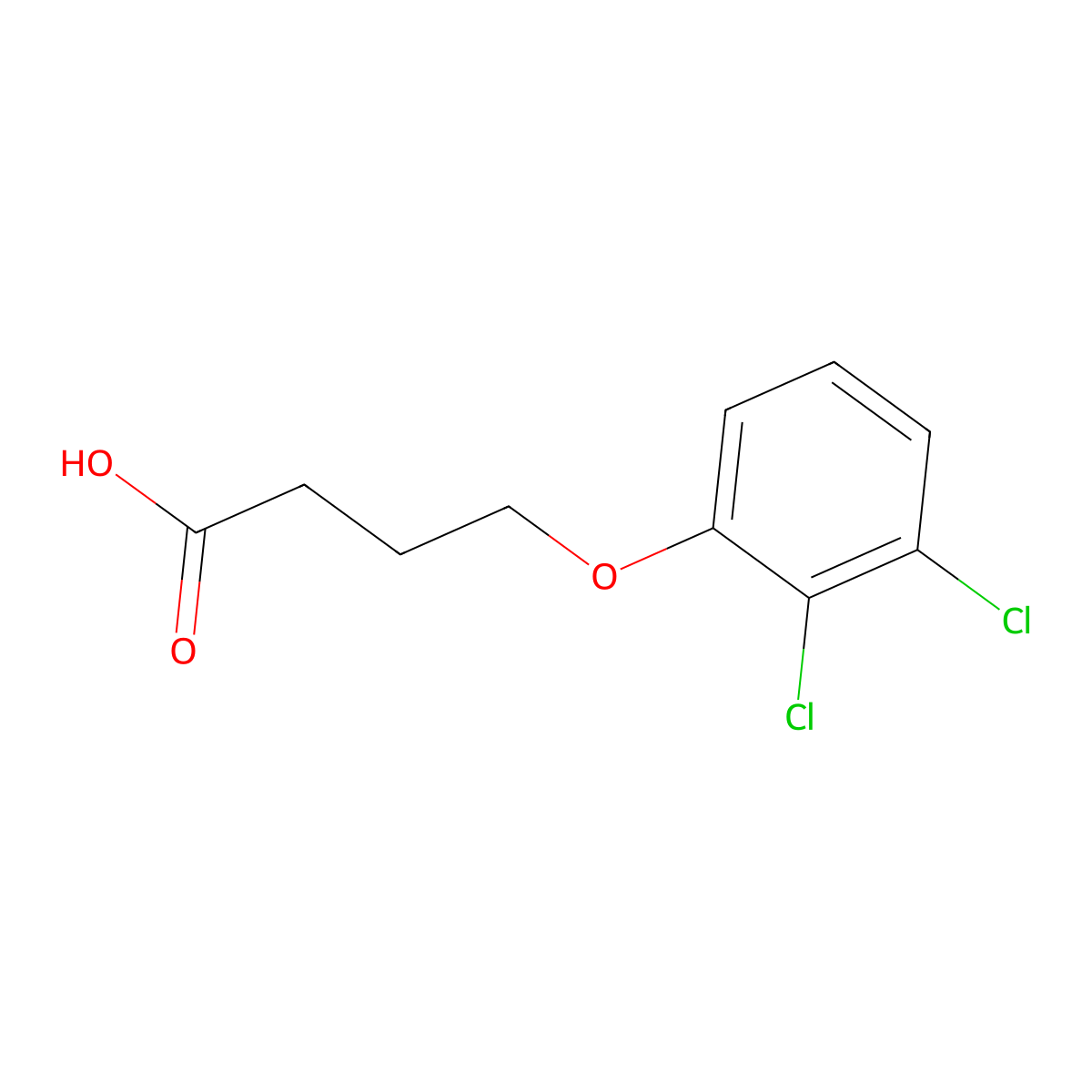 4-(2,3-Dichlorophenoxy)butanoic acid molecular structure, CAS 7170-59-4