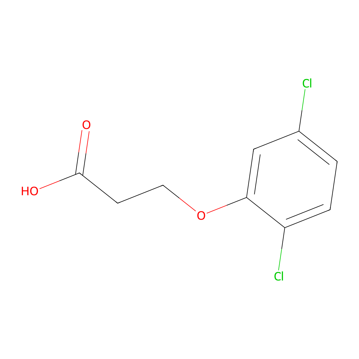 3-(2,5-dichlorophenoxy)propanoic Acid molecular structure, CAS 7170-68-5