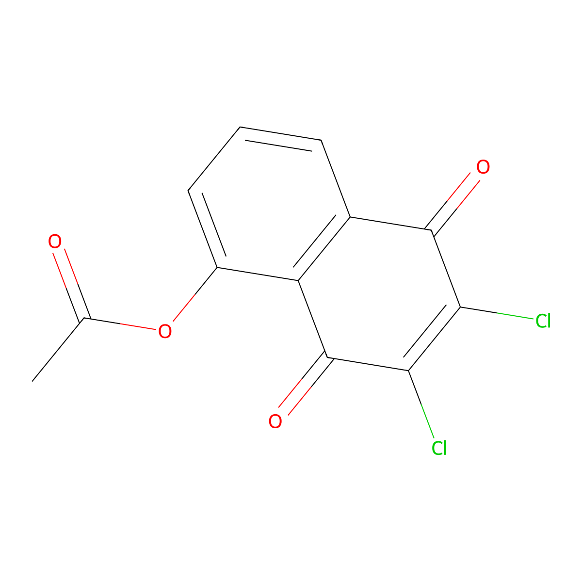 6,7-Dichloro-5,8-dioxonaphthyl acetate molecular structure, CAS 71700-72-6