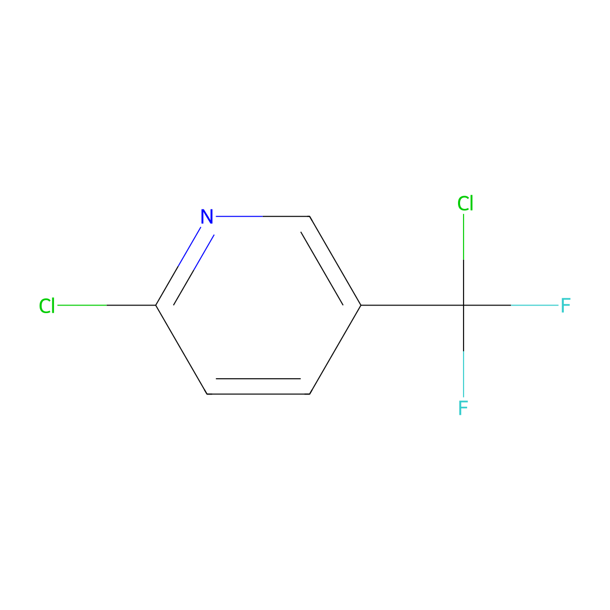 2-Chloro-5-(chlorodifluoromethyl)pyridine molecular structure, CAS 71701-84-3